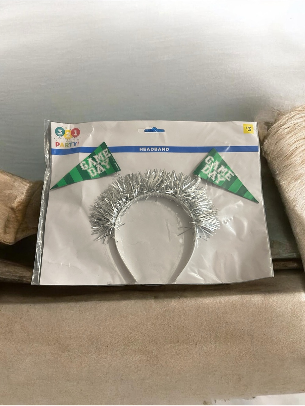 Silver Tinsel Headband - Game Day - Picture 1 of 1